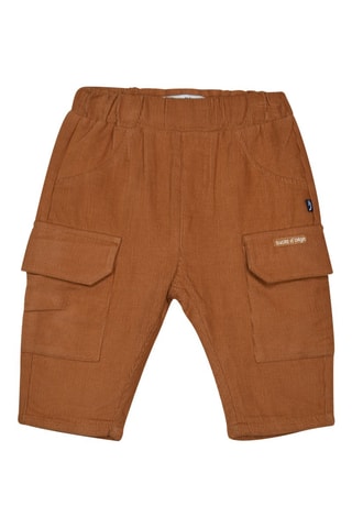 T-shirt e calças - Castanho e cinzento - Castanho