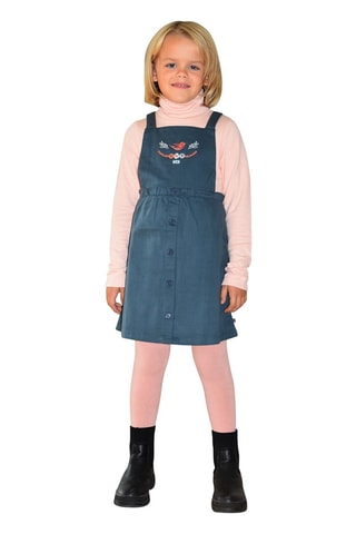 Vestido-jardineiras - Azul-marinho - Azul