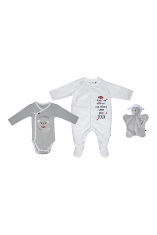 Conjunto de 3 peças - Cinzento