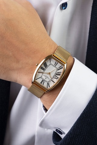 Stalen Quartz Horloge - Goudkleurig - Frederic Graff