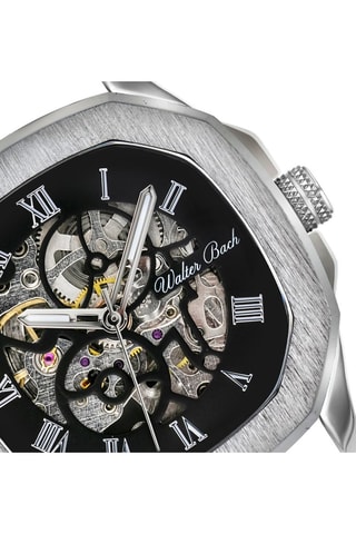 Relógio automático de aço Preto e prateado