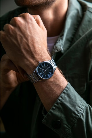 Stalen Quartz Horloge Zilverkleurig