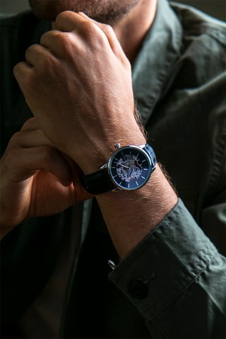 Automatisch Leren Horloge Zwart en Zilverkleurig