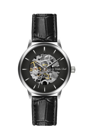 Automatisch Leren Horloge Zwart en Zilverkleurig