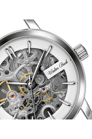 Relógio turbilhão automático de aço  Prateado