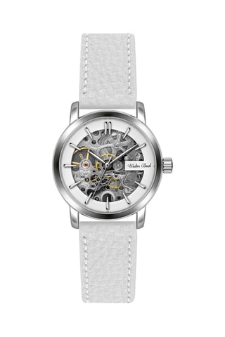 Automatisch Leren Horloge Wit en Zilverkleurig