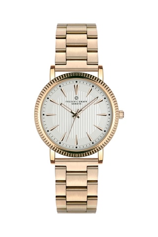 Stalen Quartz Horloge - Goudkleurig - Frederic Graff