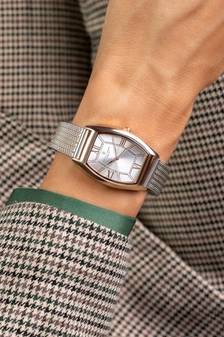 Stalen Quartz Horloge - Roségoudkleurig en Zilverkleurig - Frederic Graff