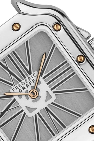 Stalen Quartz Horloge - Zilverkleurig en Roségoudkleurig - Frederic Graff