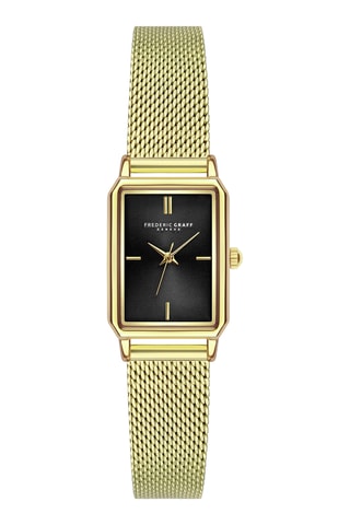 Stalen Quartz Horloge - Goudkleurig en Zwart - Frederic Graff