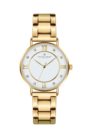 Stalen Quartz Horloge-  Goudkleurig - Frederic Graff