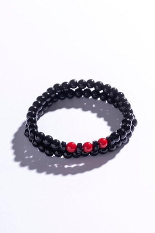 Armband - Zwart en Rood - Marc Malone