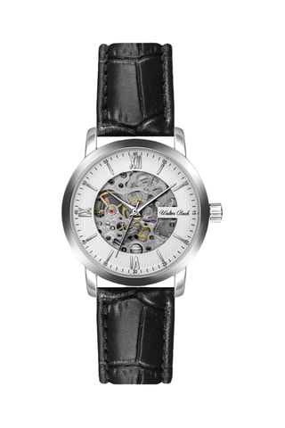 Relógio automático de couro - Preto 