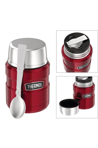 Roestvrijstalen Thermosvershoudbakje en Lepel King - 47 cl