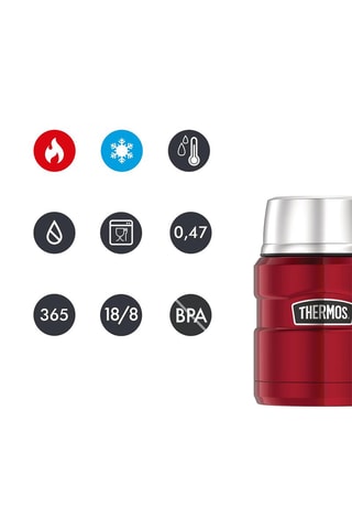 Roestvrijstalen Thermosvershoudbakje en Lepel King - 47 cl