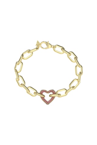 Schakelarmband Beloved - Goudkleurig en Rood