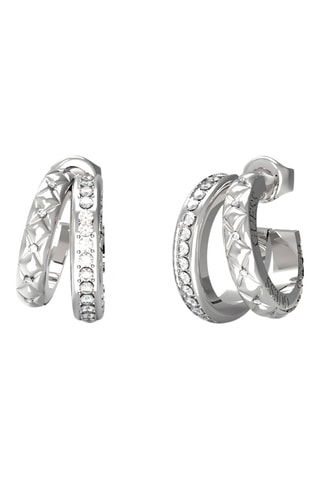 Oorbellen Stylish Guess - Zilverkleurig en Wit