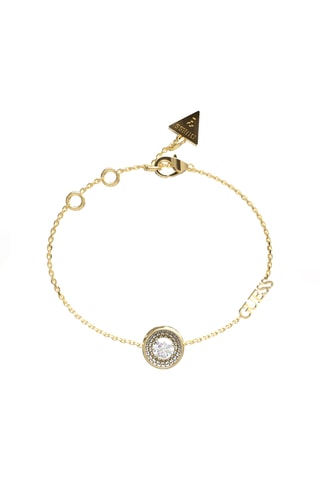 Schakelarmband Unique Solitaire - Goudkleurig en Wit