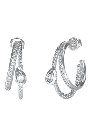 Creolen 4G Light - Zilverkleurig en Wit