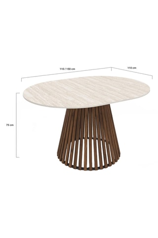 Mesa extensible Camelia - 110/150 x 75 x 110 cm