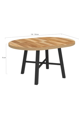 Mesa de comedor extensible Mathilde - 110-150 x 110 x 75 cm