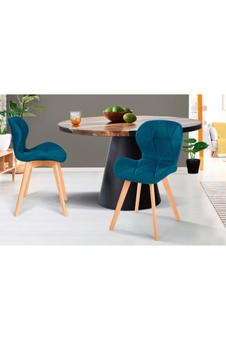 2 sillas de madera y haya Gatsby - 47,5 x 50 x 79 cm