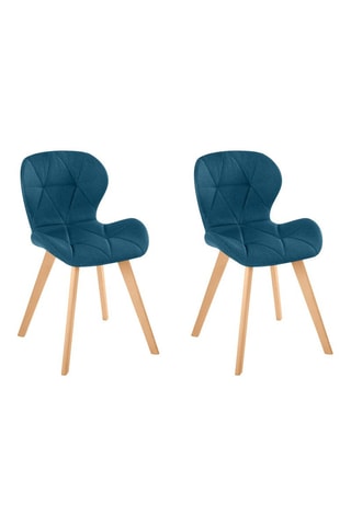 2 sillas de madera y haya Gatsby - 47,5 x 50 x 79 cm