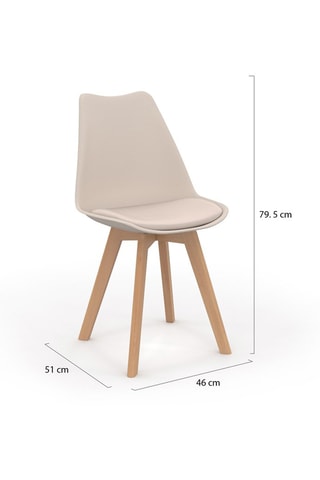 4 sillas Nordia - 46 x 79,5 x 51 cm