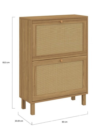 Zapatero Erin de 2 puertas abatibles - 60 x 23,5 x 83,5 cm
