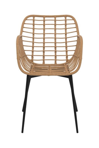 2 sillones Cuba - Imitación ratán y negro