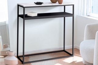 Consola con tablero doble Glam - 80 x 30 x 80 cm