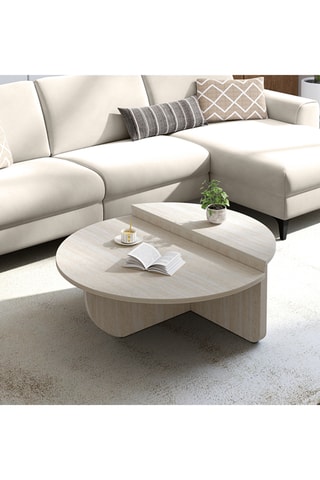 Mesa de centro asimétrica - 90 x 35 x 90 cm