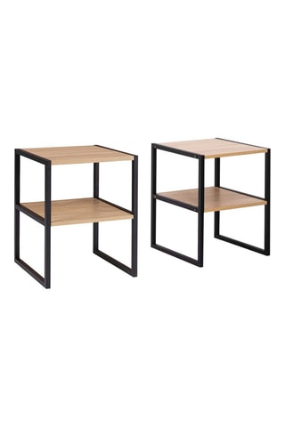 2 mesillas de noche Memphis - Imitación madera