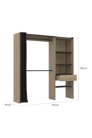 Vestidor extensible - Natural y negro