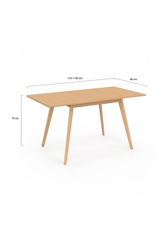 Table extensible Venezia - 110/150 x 80 x 75 cm