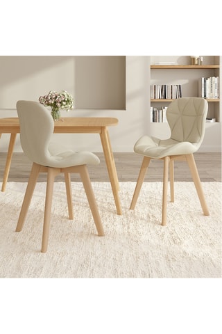 6 sillas de madera de caucho Gatsby - 50 x 79 x 48 cm