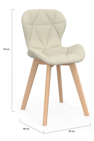 6 sillas de madera de caucho Gatsby - 50 x 79 x 48 cm