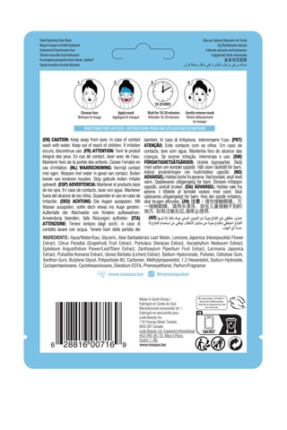 Maschera viso idratante Animalz Shark - Pelli secche - 21 ml