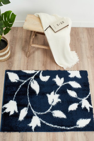 Tapis Oslo - Bleu et blanc