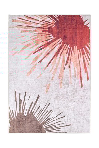 Tapis Stampa - Beige et rouge