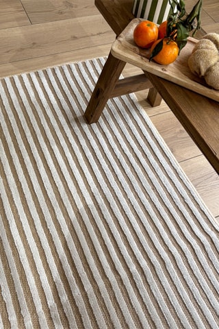 Tapis Garden - Beige et blanc