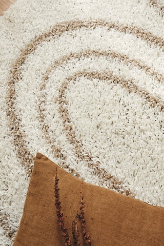 Tapis Shaggy Olympe - Beige et marron