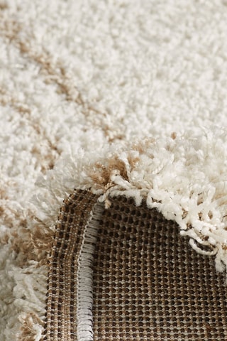Tapis Shaggy Olympe - Beige et marron