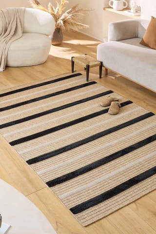 Tapis PalmaBeige et noir