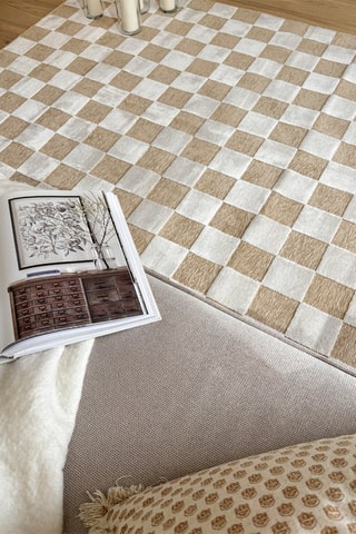 Tapis Garden - Beige et blanc