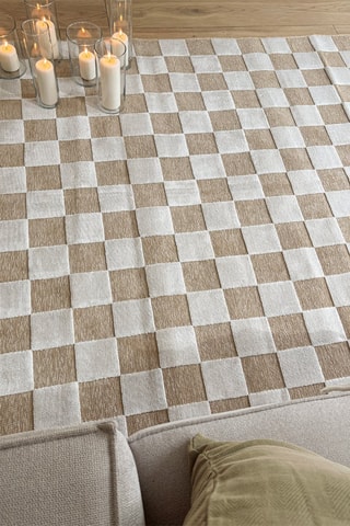 Tapis Garden - Beige et blanc