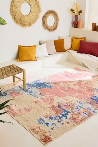 Tapis Garden - Beige et rouge
