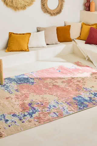 Tapis Garden - Beige et rouge