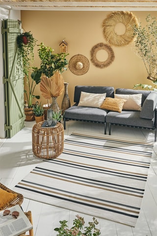 Tapis Capri - Noir et marron