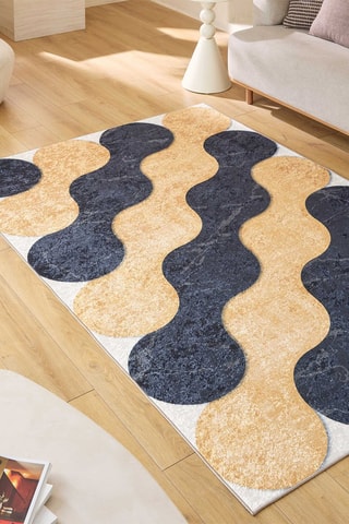 Tapis Stampa - Jaune et bleu